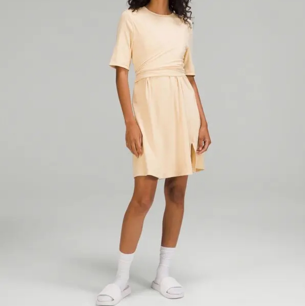NWT Lululemon Cotton Wrap-front T-Shirt Dress Sz 6